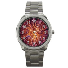 Electric Field Art Liv Sport Metal Watch by okhismakingart