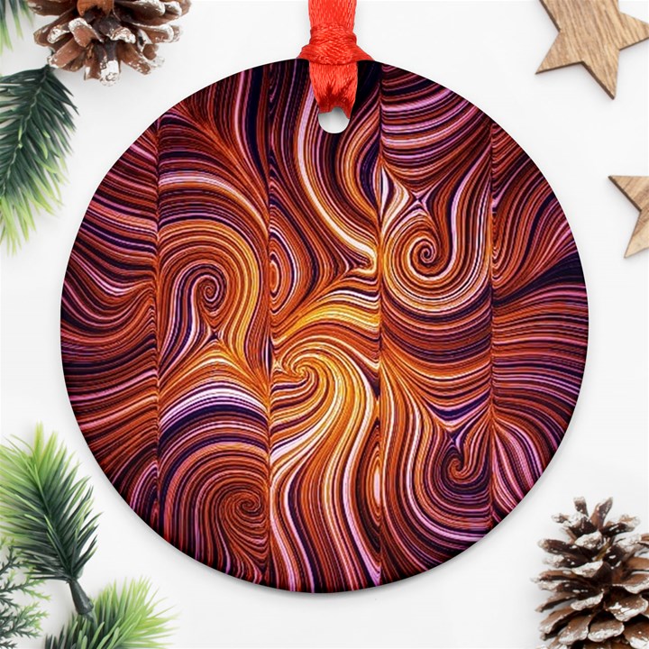 Electric Field Art LIV Round Ornament (Two Sides)