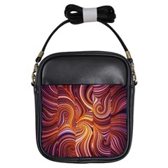 Electric Field Art Liv Girls Sling Bag by okhismakingart