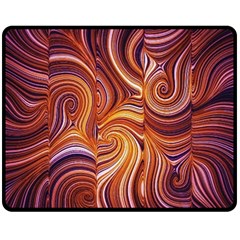 Electric Field Art Liv Fleece Blanket (medium)  by okhismakingart