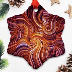 Electric Field Art Liv Ornament (snowflake) by okhismakingart