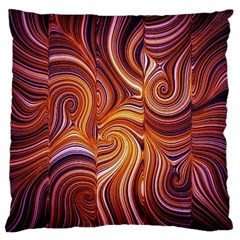 Electric Field Art Liv Large Cushion Case (one Side) by okhismakingart