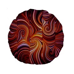 Electric Field Art Liv Standard 15  Premium Round Cushions by okhismakingart