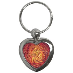 Electric Field Art Lv Key Chains (heart)  by okhismakingart