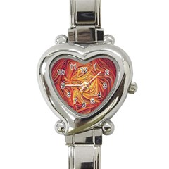 Electric Field Art Lv Heart Italian Charm Watch by okhismakingart