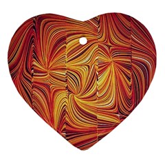 Electric Field Art Lv Heart Ornament (two Sides)