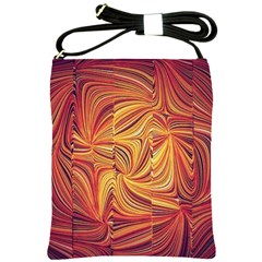 Electric Field Art Lv Shoulder Sling Bag by okhismakingart