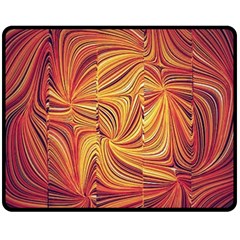 Electric Field Art Lv Fleece Blanket (medium)  by okhismakingart