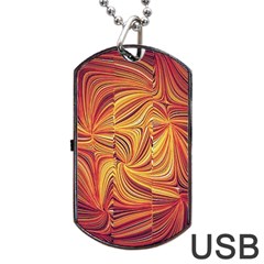 Electric Field Art Lv Dog Tag Usb Flash (one Side) by okhismakingart