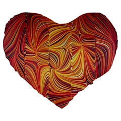 Electric Field Art Lv Large 19  Premium Heart Shape Cushions