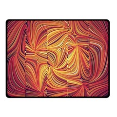 Electric Field Art Lv Double Sided Fleece Blanket (small)  by okhismakingart