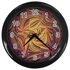 Electric Field Art Lvi Wall Clock (black) by okhismakingart