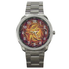 Electric Field Art Lvi Sport Metal Watch by okhismakingart