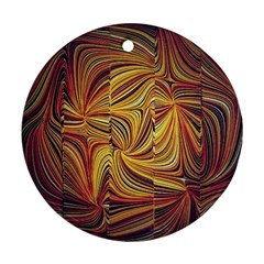 Electric Field Art Lvi Round Ornament (two Sides) by okhismakingart