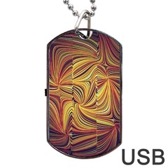 Electric Field Art Lvi Dog Tag Usb Flash (one Side) by okhismakingart