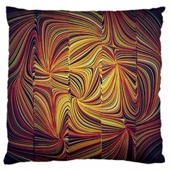 Electric Field Art Lvi Large Cushion Case (two Sides) by okhismakingart