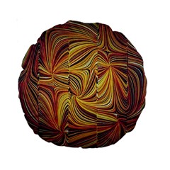 Electric Field Art Lvi Standard 15  Premium Round Cushions by okhismakingart