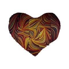 Electric Field Art Lvi Standard 16  Premium Heart Shape Cushions by okhismakingart