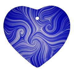 Electric Field Art Lvii Heart Ornament (two Sides)