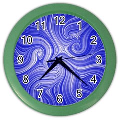 Electric Field Art Lvii Color Wall Clock by okhismakingart