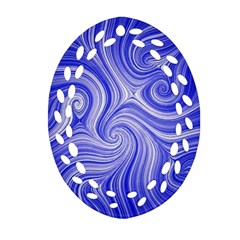 Electric Field Art Lvii Ornament (oval Filigree) by okhismakingart