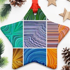 Electric Field Art Collage I Ornament (Star)