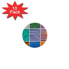 Electric Field Art Collage I 1  Mini Buttons (10 Pack) 