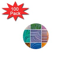 Electric Field Art Collage I 1  Mini Magnets (100 pack) 