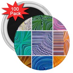 Electric Field Art Collage I 3  Magnets (100 Pack) by okhismakingart