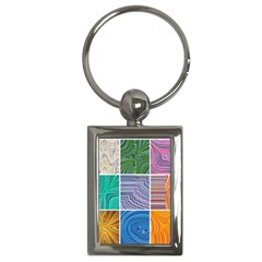 Electric Field Art Collage I Key Chains (Rectangle) 