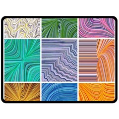 Electric Field Art Collage I Fleece Blanket (Large) 