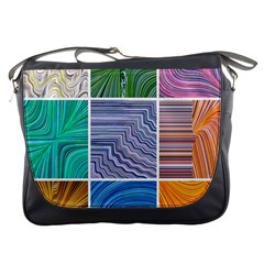 Electric Field Art Collage I Messenger Bag