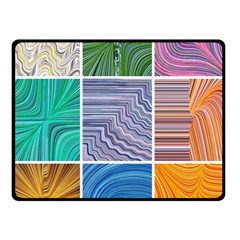 Electric Field Art Collage I Double Sided Fleece Blanket (Small) 