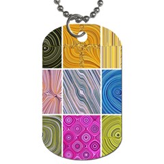 Electric Field Art Collage Ii Dog Tag (two Sides) by okhismakingart