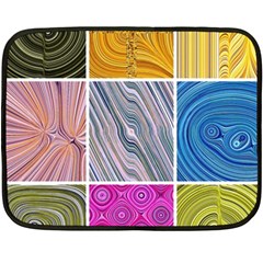 Electric Field Art Collage Ii Double Sided Fleece Blanket (mini)  by okhismakingart