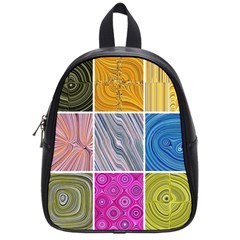 Electric Field Art Collage Ii School Bag (small) by okhismakingart