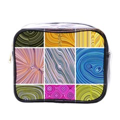 Electric Field Art Collage Ii Mini Toiletries Bag (one Side) by okhismakingart