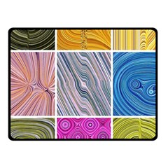 Electric Field Art Collage Ii Fleece Blanket (small) by okhismakingart