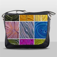 Electric Field Art Collage Ii Messenger Bag by okhismakingart