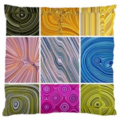 Electric Field Art Collage Ii Large Cushion Case (two Sides) by okhismakingart