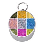 Electric Field Art Collage II Mini Silver Compasses Front