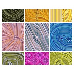 Electric Field Art Collage Ii Double Sided Flano Blanket (medium)  by okhismakingart