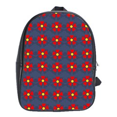 Red Begonias School Bag (xl) by WensdaiAmbrose