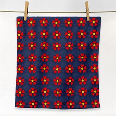 Red Begonias Face Towel by WensdaiAmbrose