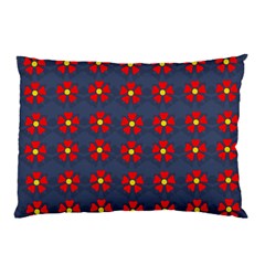 Red Begonias Pillow Case (two Sides) by WensdaiAmbrose