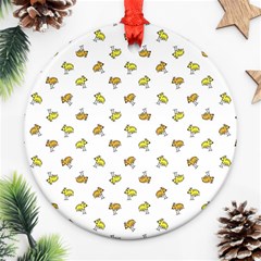 Birds, Animal, Cute, Sketch, Wildlife, Wild, Cartoon, Doodle, Scribble, Fashion, Printed, Allover, For Kids, Drawing, Illustration, Print, Design, Patterned, Pattern Ornament (round) by dflcprintsclothing