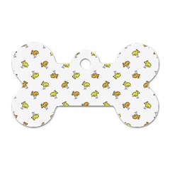 Birds, Animal, Cute, Sketch, Wildlife, Wild, Cartoon, Doodle, Scribble, Fashion, Printed, Allover, For Kids, Drawing, Illustration, Print, Design, Patterned, Pattern Dog Tag Bone (one Side) by dflcprintsclothing