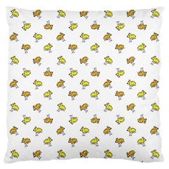 Birds, Animal, Cute, Sketch, Wildlife, Wild, Cartoon, Doodle, Scribble, Fashion, Printed, Allover, For Kids, Drawing, Illustration, Print, Design, Patterned, Pattern Large Cushion Case (two Sides)