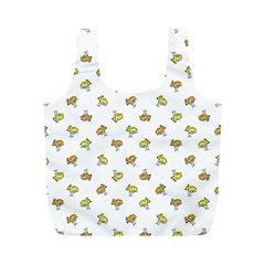 Birds, Animal, Cute, Sketch, Wildlife, Wild, Cartoon, Doodle, Scribble, Fashion, Printed, Allover, For Kids, Drawing, Illustration, Print, Design, Patterned, Pattern Full Print Recycle Bag (m) by dflcprintsclothing