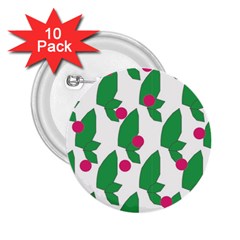 Feuilles Et Pois 2 25  Buttons (10 Pack)  by perlette